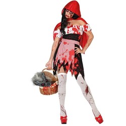 CHAPERON ROUGE ZOMBIE D'HALLOWEEN