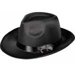 CHAPEAU BORSALINO NOIR SATIN