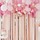 GUIRLANDE BALLONS POMPONS ROSE