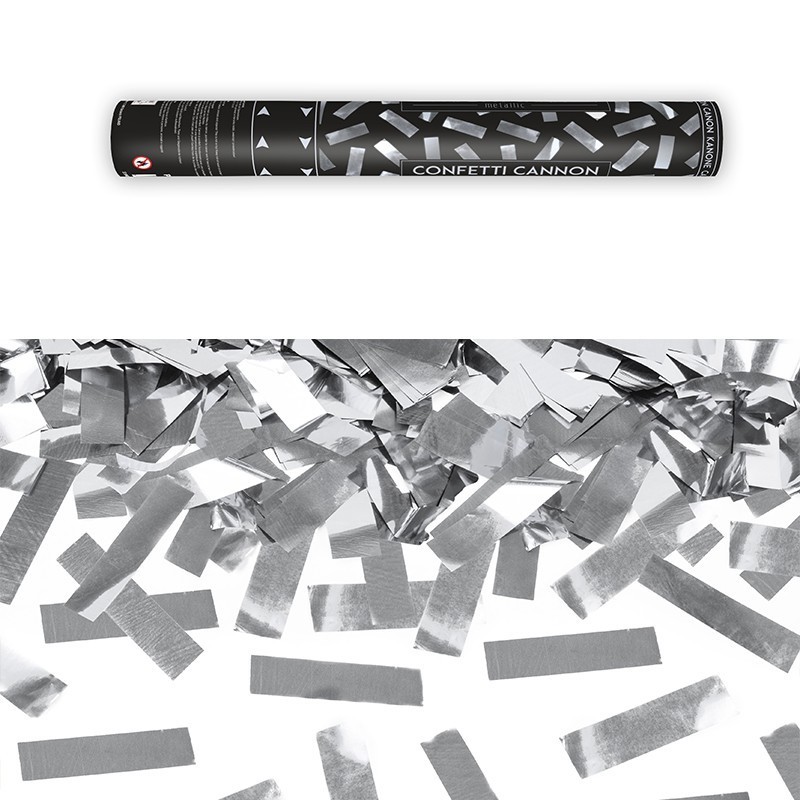 Canon à Confettis - 30 cm - Au Choix : Blanc, Or ou Argent - Jour