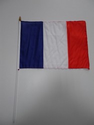 DRAPEAU TRICOLORE EN TISSU 45x30CM