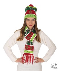bonnet echarpe bonbon