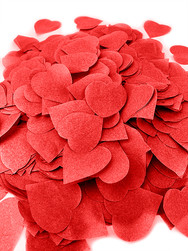 CONFETTI COEUR 5CM ROUGE