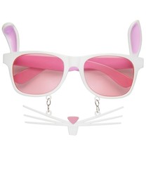 LUNETTES LAPIN BLANC AVEC MOUSTACHE