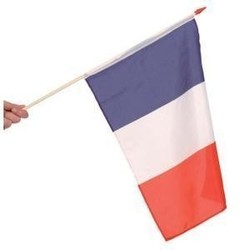 DRAPEAU TRICOLORE EN TISSU 45x30CM