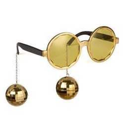 LUNETTES BOULES DISCO OR